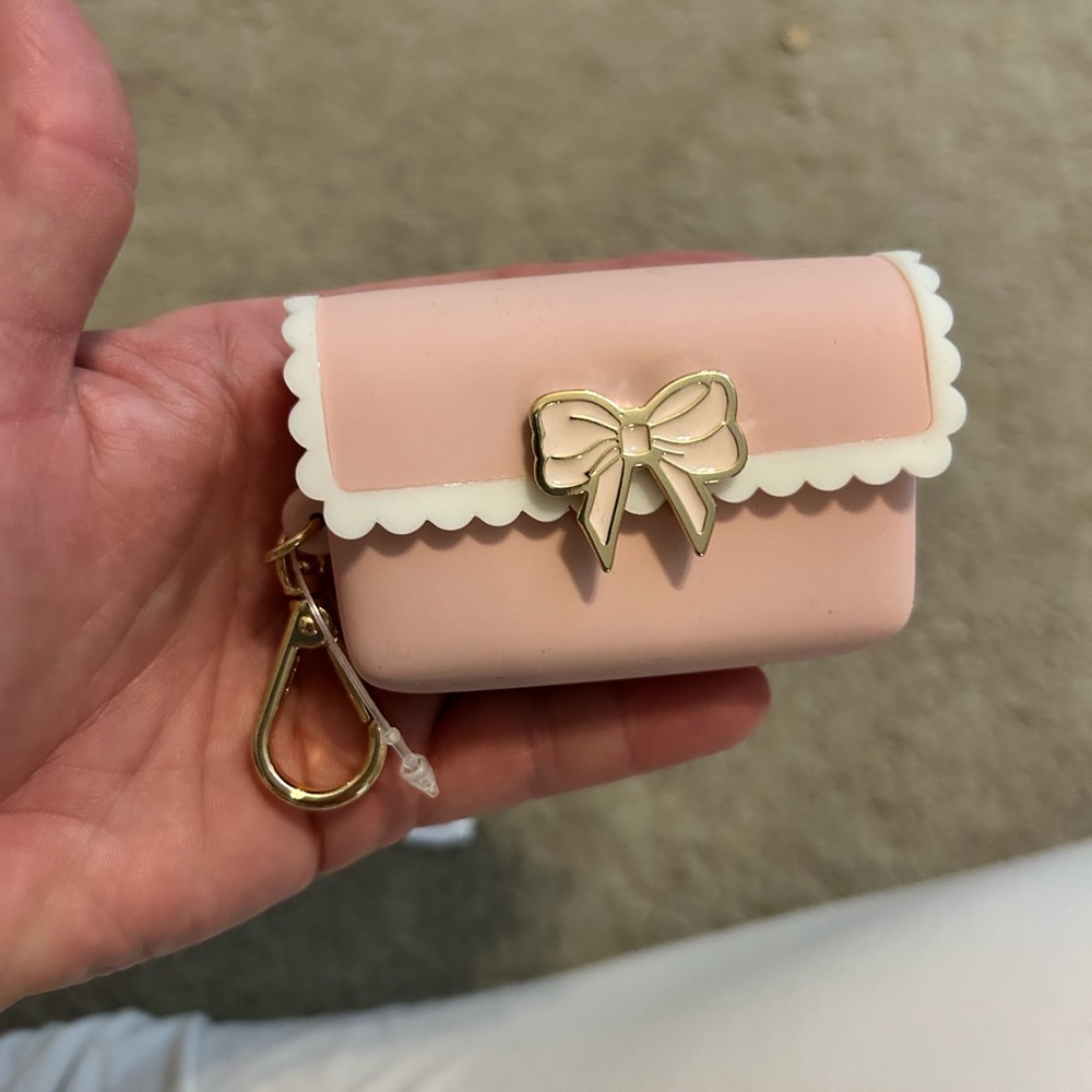 Pink Bow Accessory Pouch